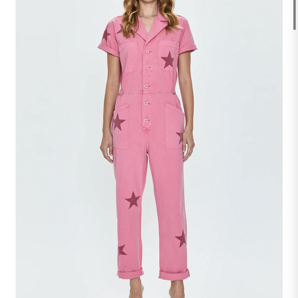 Pistola Denim GROVER SHORT SLEEVE FIELD SUIT - ROYAL FLAMINGO size XS

NWT!